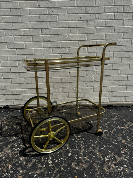 Brass Bar Cart - LOCAL PICKUP/REGIONAL DELIVERY ONLY