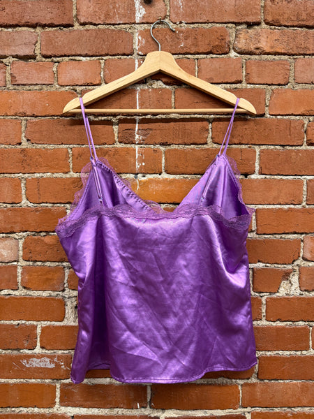 Purple Satin Slip Top