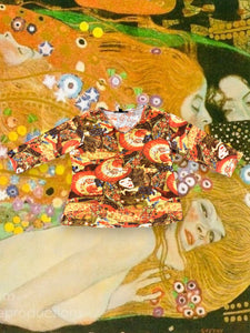 Gustav Klimt Style Beaded Art Top - Water Serpents II