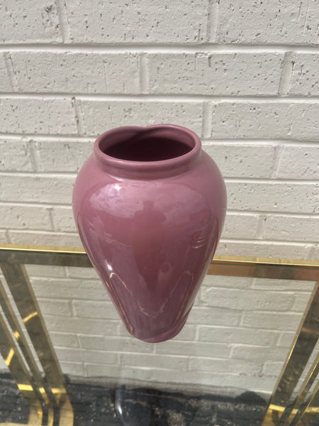 Mauve Pink Art Deco Wave Vase