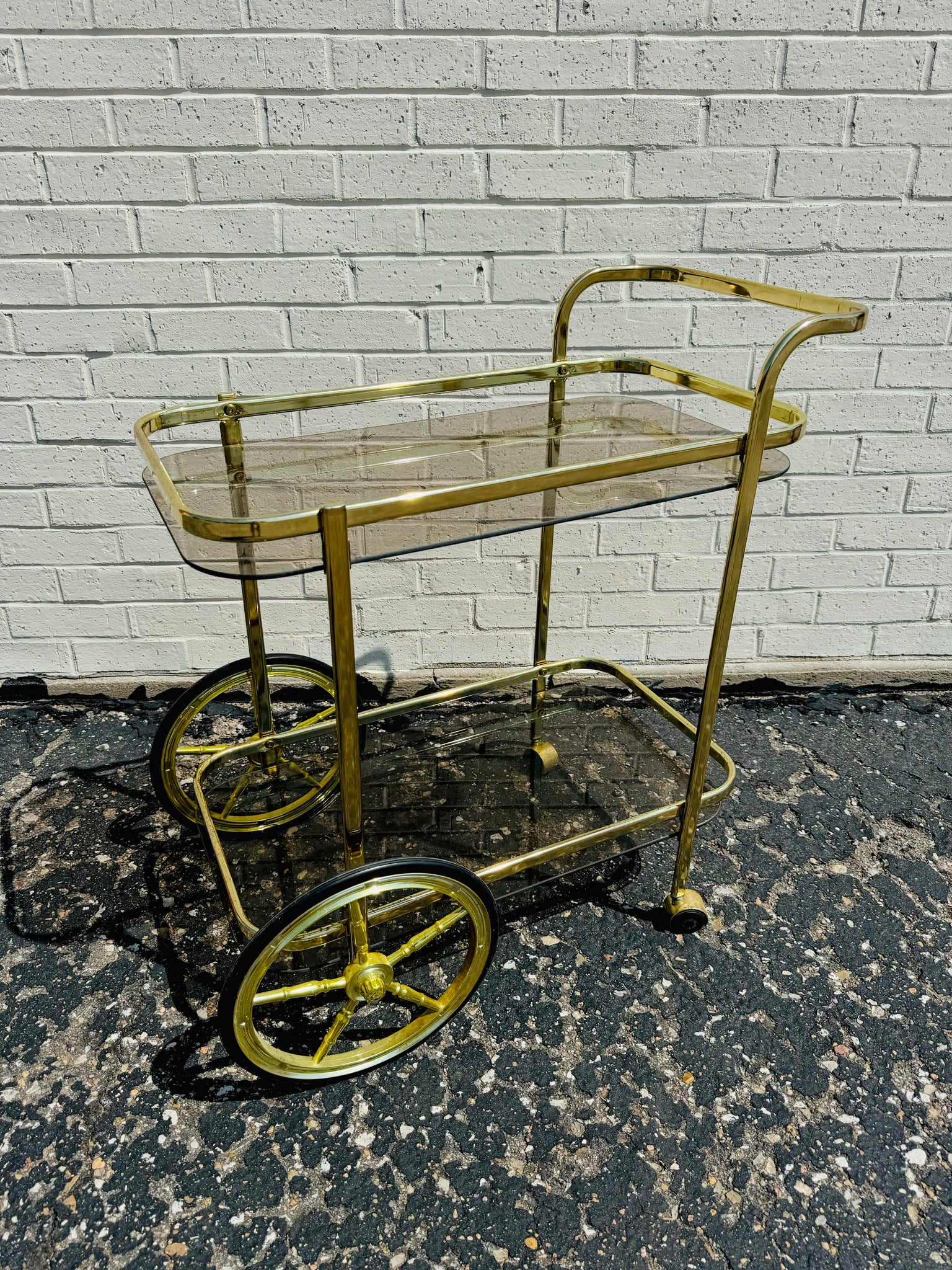 Brass Bar Cart - LOCAL PICKUP/REGIONAL DELIVERY ONLY