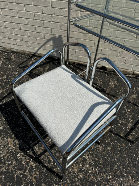 Chrome Vanity and Stool - LOCAL PICKUP/REGIONAL DELIVERY ONLY