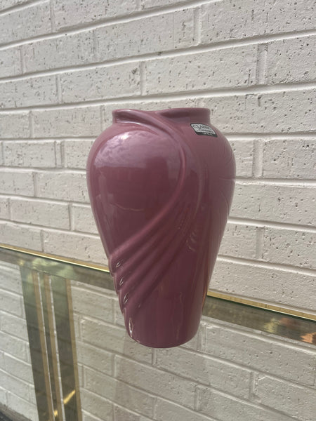 Mauve Pink Art Deco Wave Vase