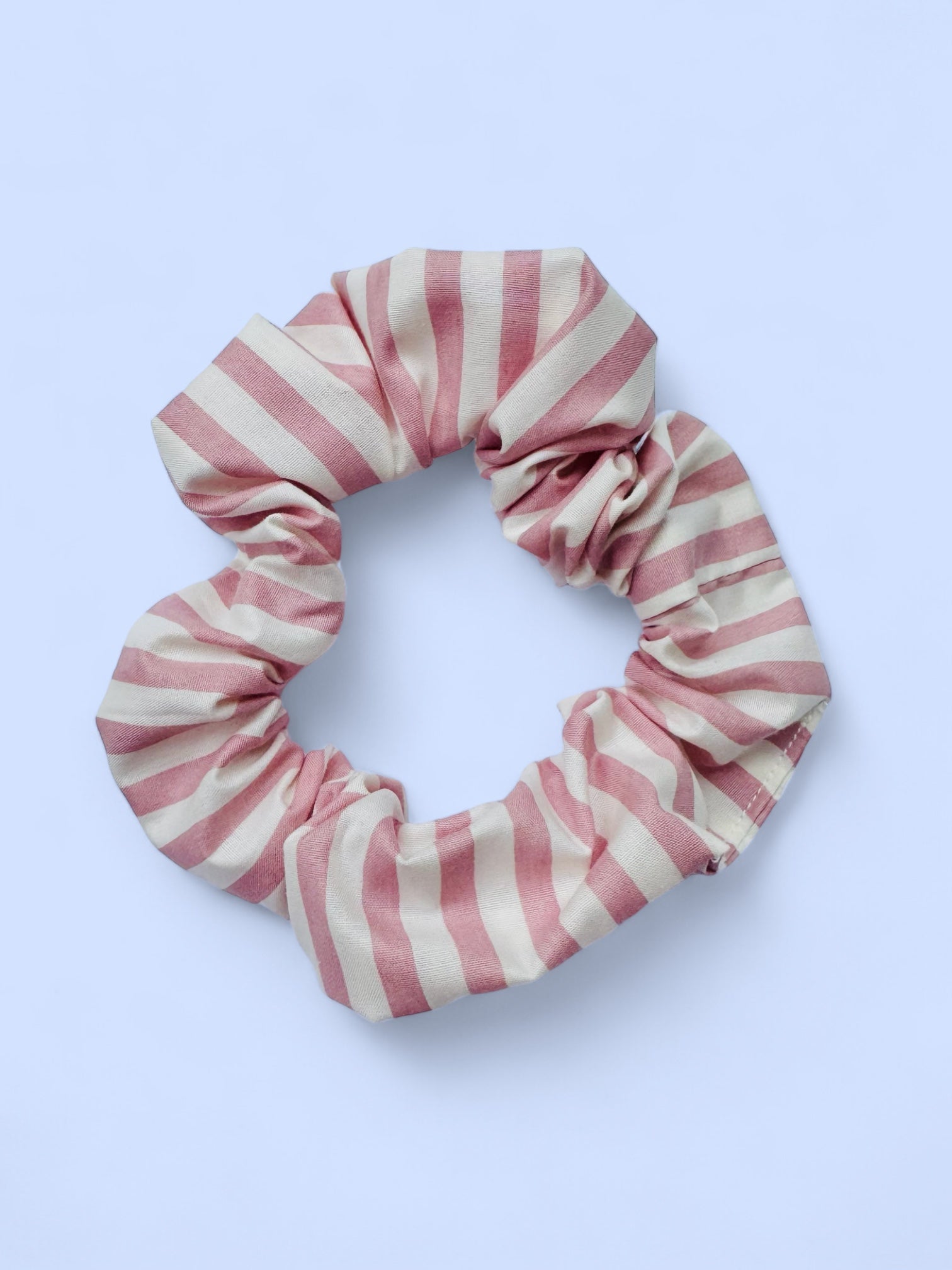 Pink Striped Scrunchie