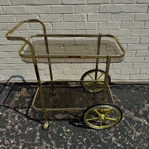 Brass Bar Cart - LOCAL PICKUP/REGIONAL DELIVERY ONLY